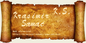 Krasimir Samac vizit kartica